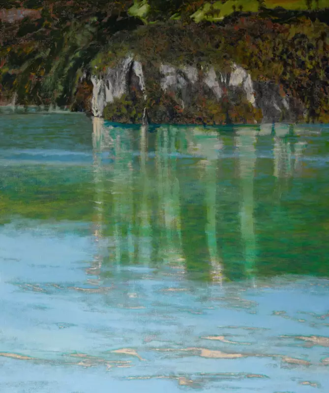 'Grand Palais, Brunnen', 120 x 100 cm. Ölfarbe auf Leinen. Verkauft