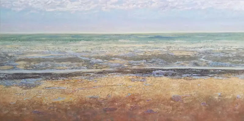'Villa Les Tournesols, De Panne', 100 x 200 cm, olieverf op linnen