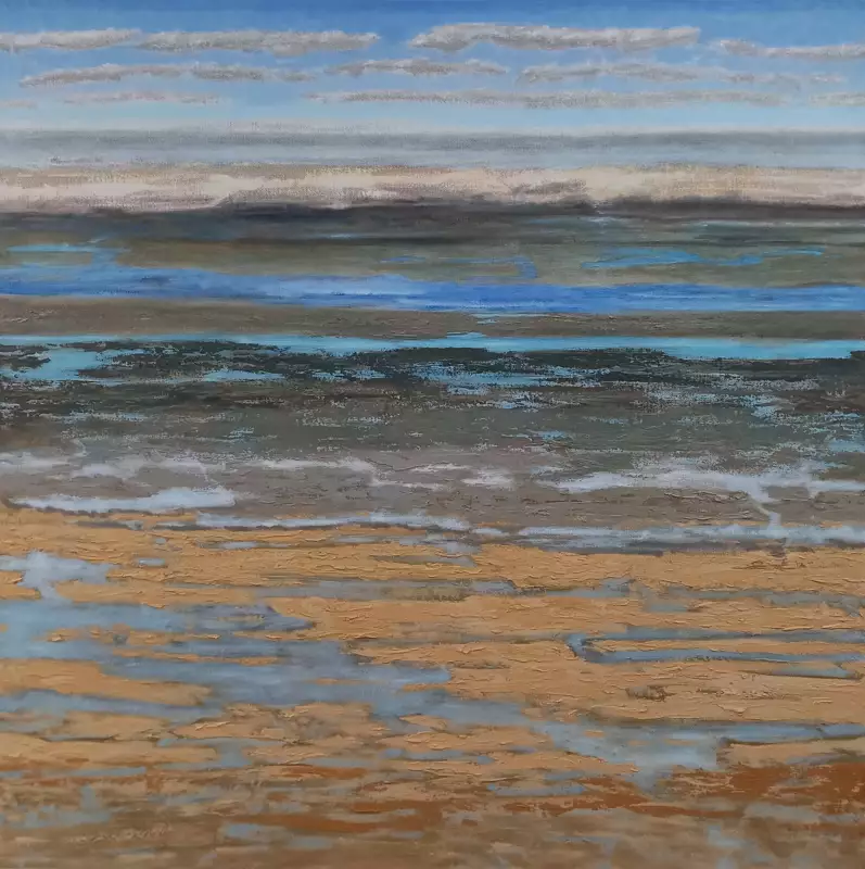 'Vox Maris II', 130 x 130 cm, Ölfarbe auf Leinen