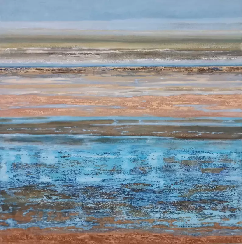 'Vox Maris III', 130 x 130 cm, Ölfarbe auf Leinen