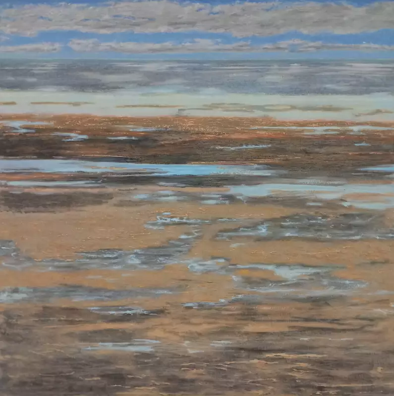 'Vox Maris', 130 x 130 cm, peinture à l'huile sur lin