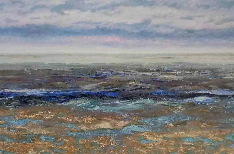 'Vox Maris', 120 x 180 cm, Ölfarbe auf Leinen. Verkauft